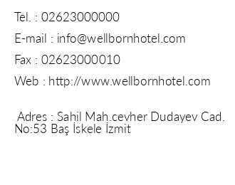 Wellborn Luxury Hotel iletiim bilgileri